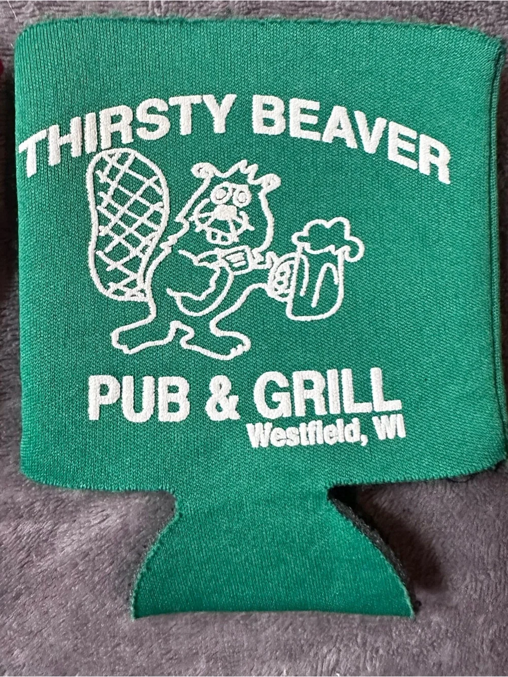 Lot 2 Thirsty Beaver Bar Koozies Reedsburg Westfield Wisconsin WI Tavern Beer